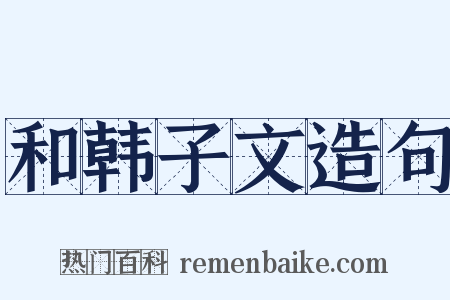 和韩子文造句是什么意思的图片